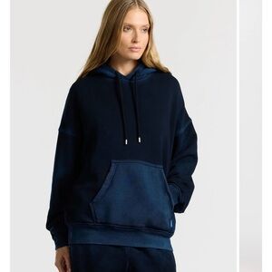 Cotton Citizen Boston Black Gray Colorblock 100% Cotton Hoody Sweatshirt Size S